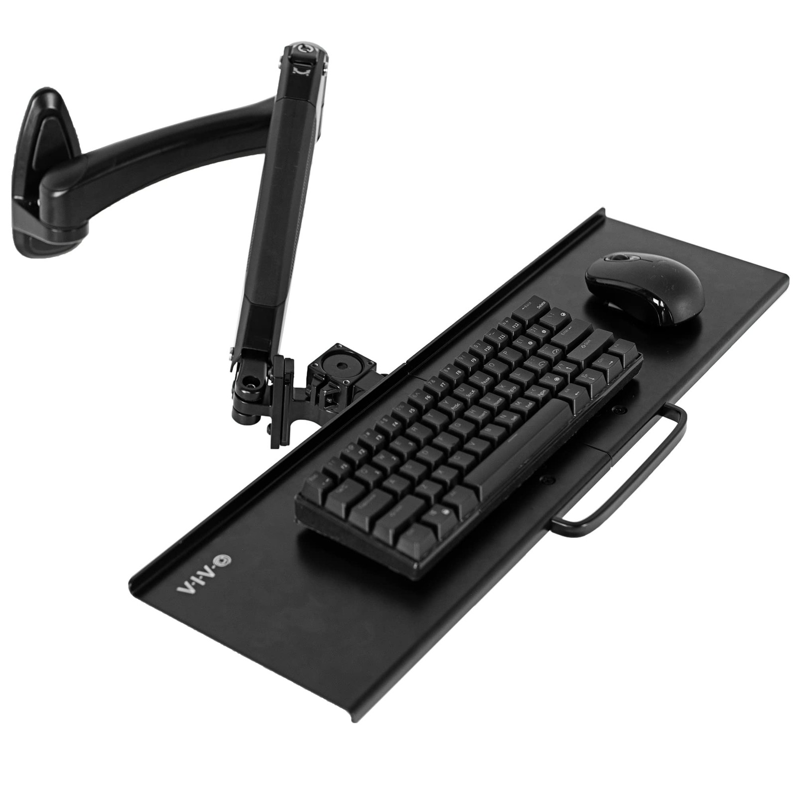 VIVO Sit-Stand 24 Inch Pneumatic Spring Keyboard and Tray Wall Mount, Counter...
