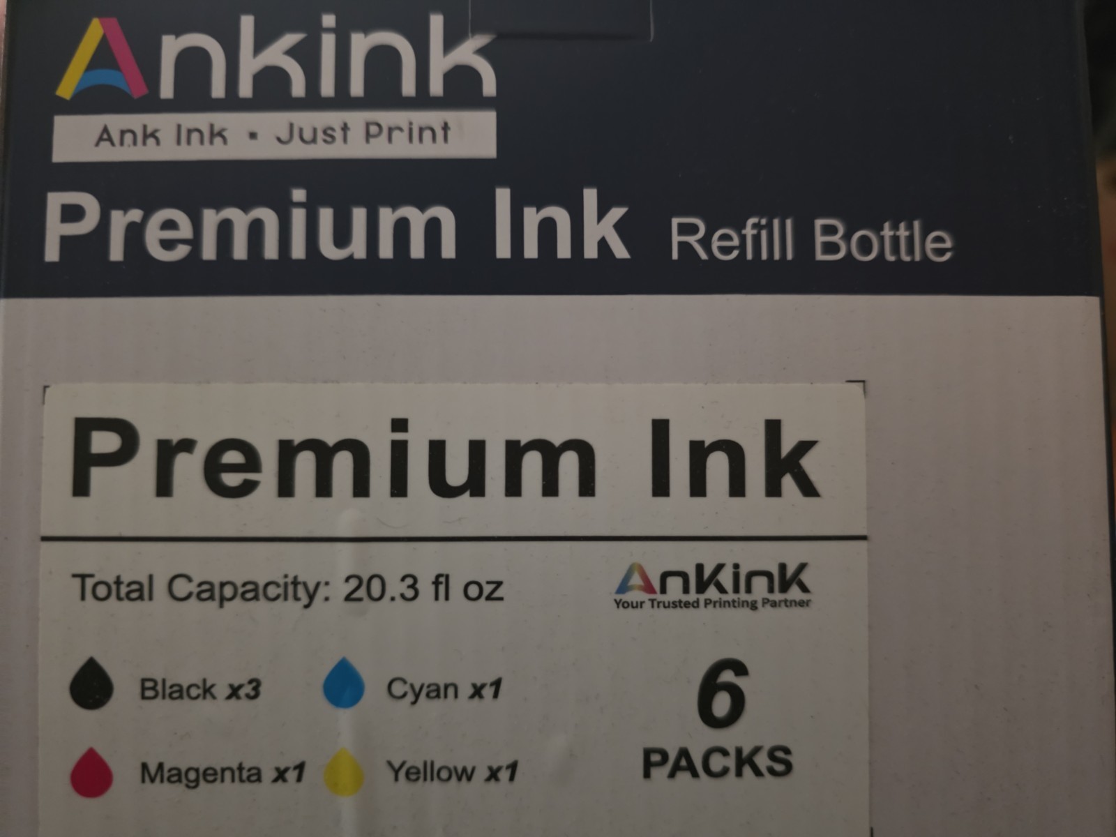 Ankink - Premium Ink (6 Pack) For Epson Ecotank 2000s 