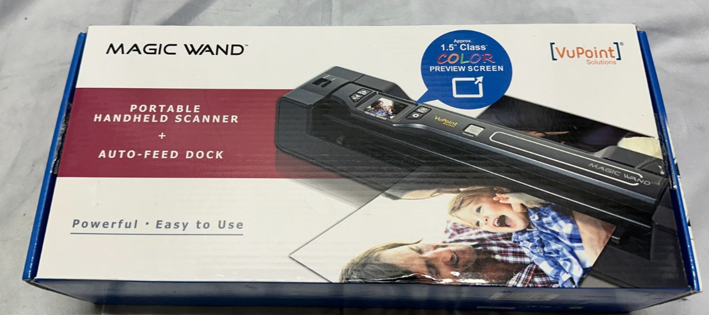 VuPoint Solutions MAGIC WAND PDSDK-ST470R-VP Scanner (RED) + 8gb SD - USED/WORKS