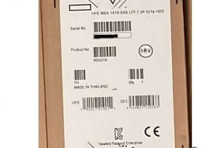 HPE R0Q21A P11785-001 MSA 14TB SAS 12G Midline 7.2K LFF 3.5" 512e HDD Hard Drive