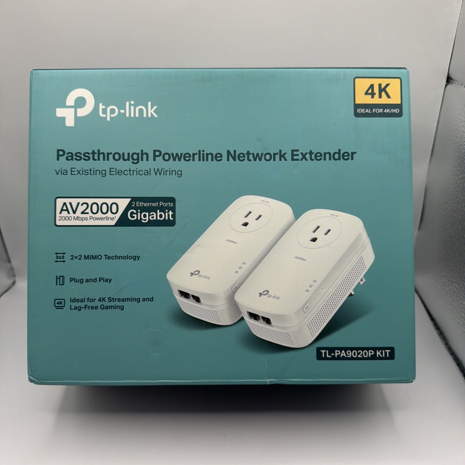 TP-Link TL-PA9020P AV2000 Gigabit Powerline Adapter Kit w/ Open Box Tested New