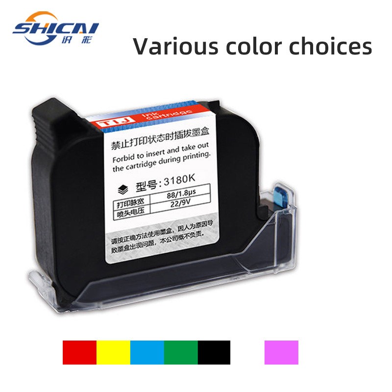 3pcs Replacement Fast Drying Black Cartridge for 12.7mm Handheld Inkjet Printer