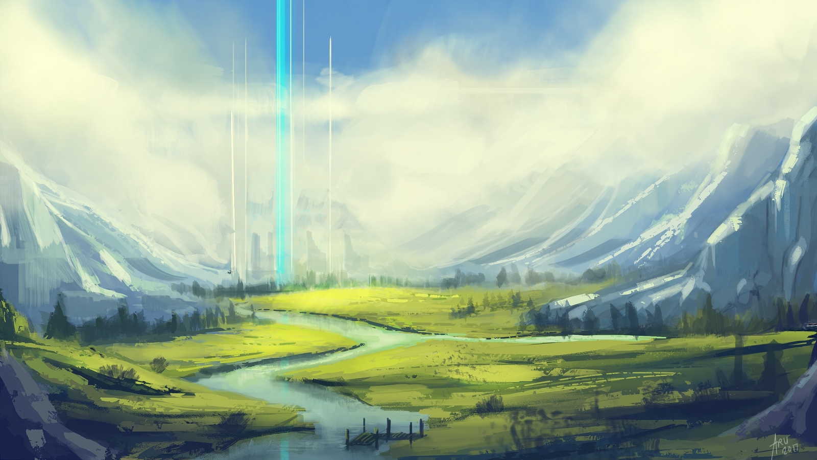 Landscape  art Custom Gaming Mat Desk