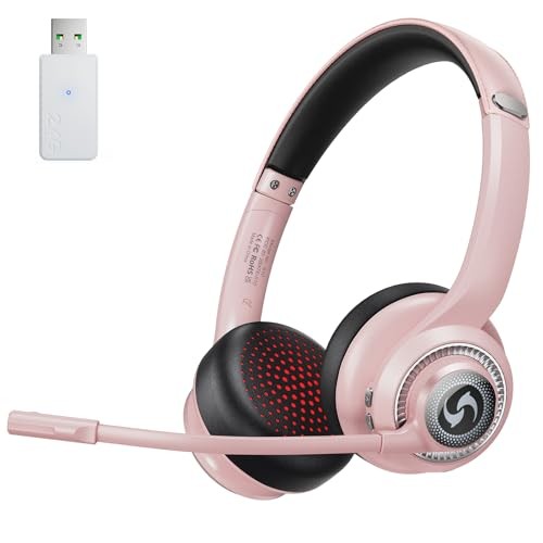 Wireless Headsets with Microphone, Ultra Lightweight& 50+ Playtime, Wireless Hea