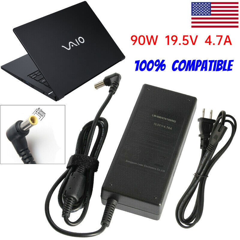 90W 65W AC Adapter Charger For Sony Vaio 19.5V 3.3A Vgp-ac19v43 Laptop