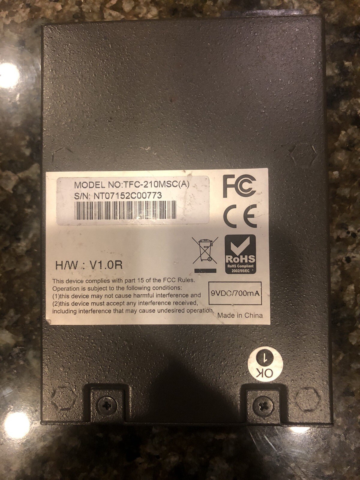 TrendNet Fast Fiber Converter *Used* TFC-210MSC(A)