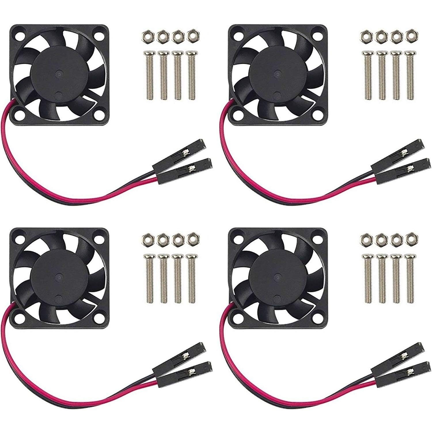 30mm Fan 5V 3.3V DC Quiet Fan for Raspberry Pi 5 4 3B+ 3007 (4-Sets)