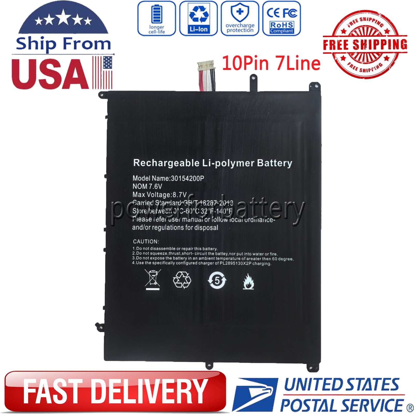 NV-3178185-2S 10Pins 7Lines Battery For Digma EVE 15 P417 ES5063EW P418 ES5064EW
