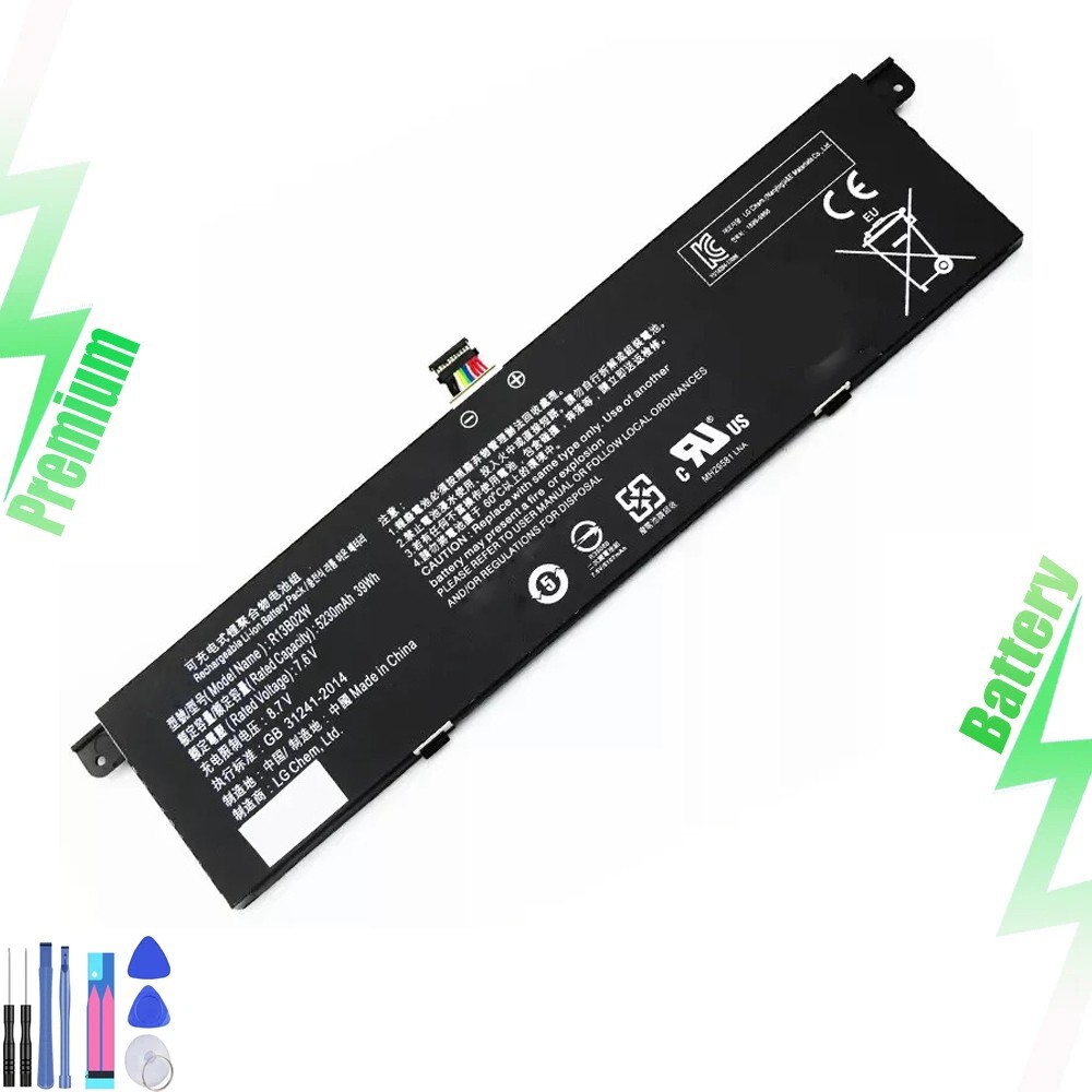 New 39Wh R13B02W Battery for Xiaomi Mi Air 13.3" R13B01W Series