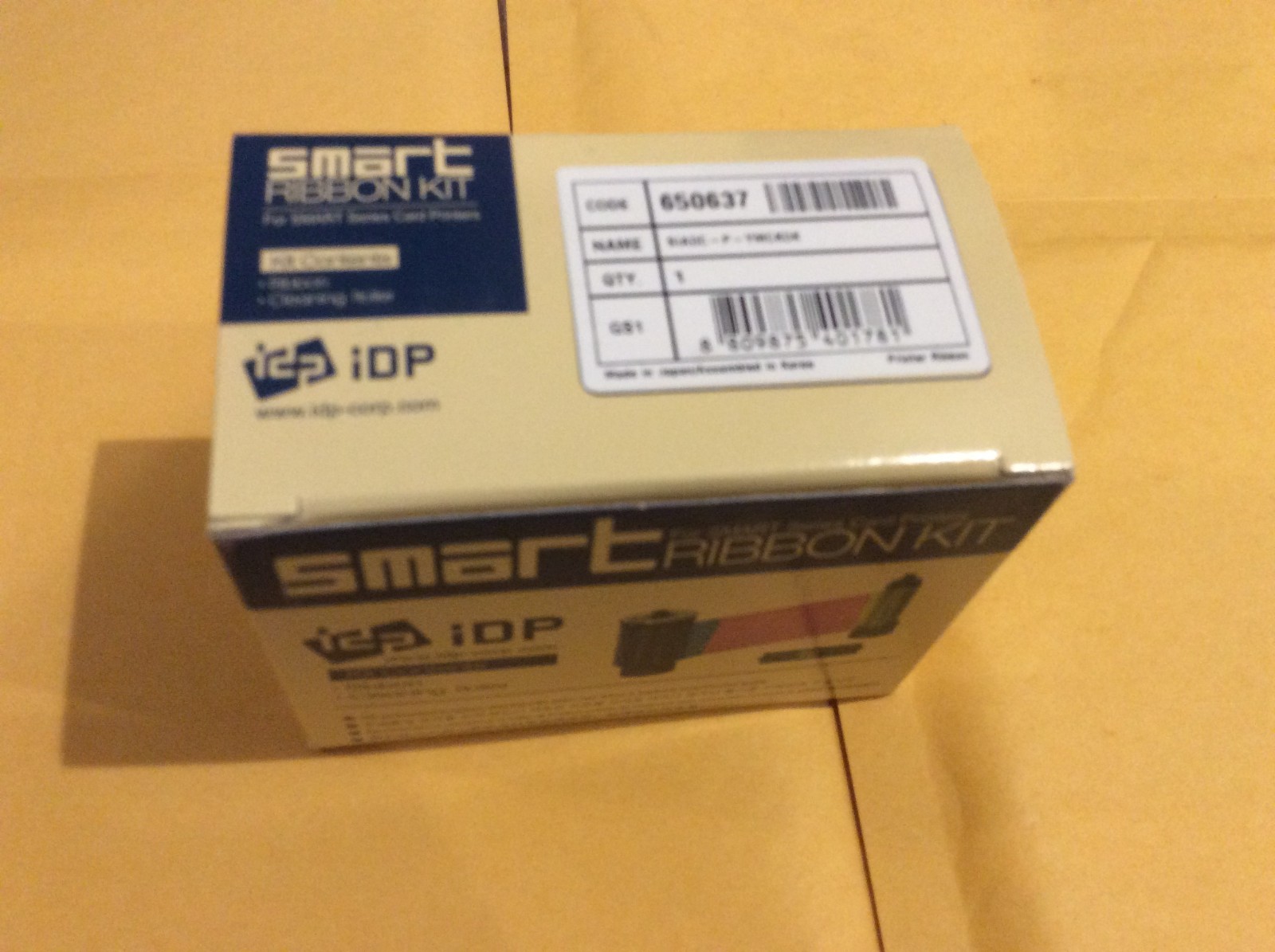 IDP 650637 YMCKOK Color Ribbon - 200 Prints Compatible with SMART 30D 50D 50L