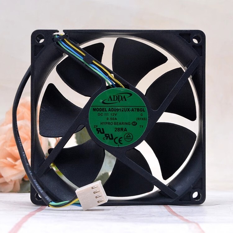 ADDA AD0912UX-A7BGL 9025 DC12V 0.50A 9CM 4-Wire PWM Speed Control Cooling Fan