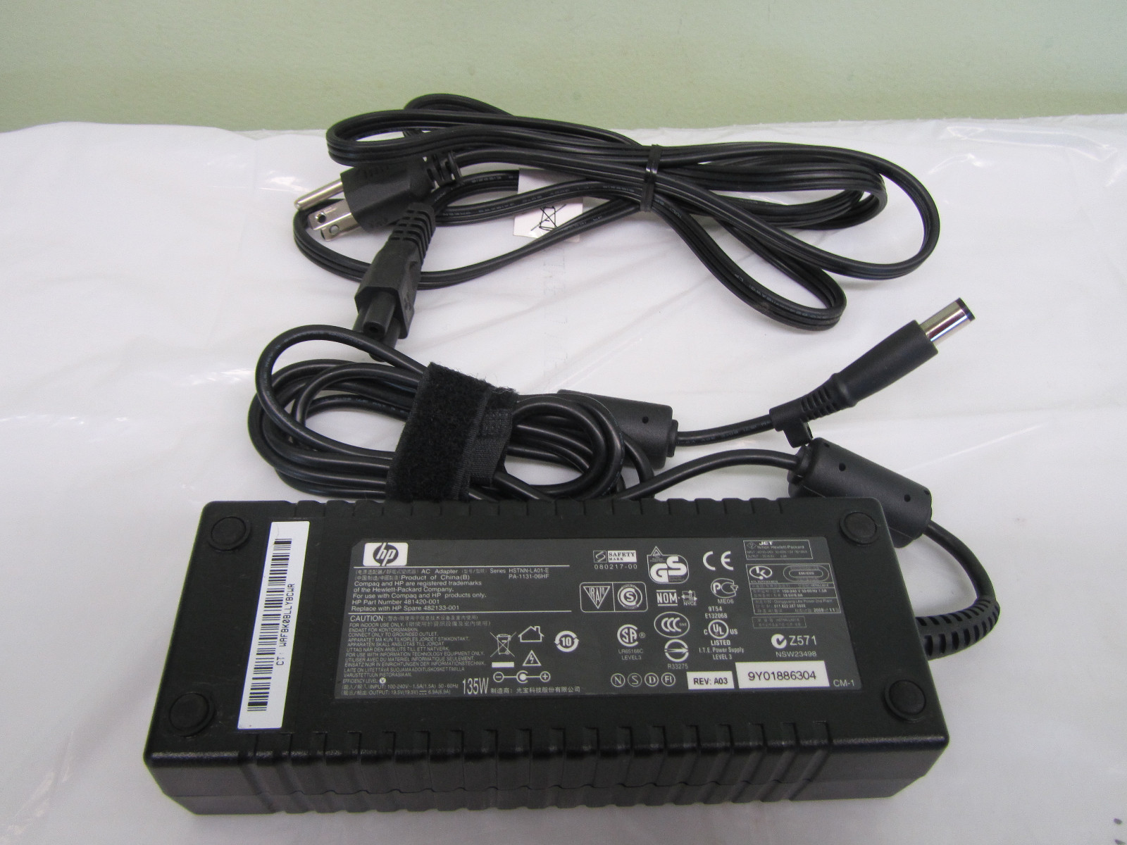 OEM HP TouchSmart 600-1000 Desktop PC series 19v 135w AC Power Charger+Cord