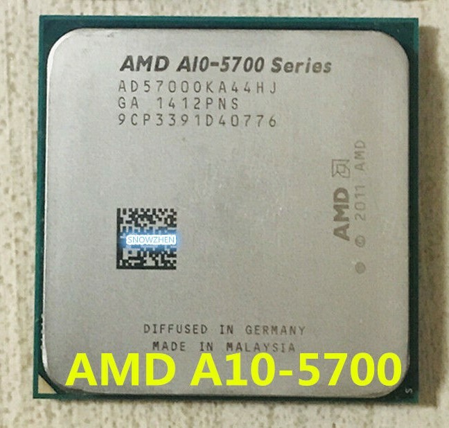 AMD A10-5700 CPU A10-Series Quad-Core 3.4GHz 4M 65W Socket FM2 Processor