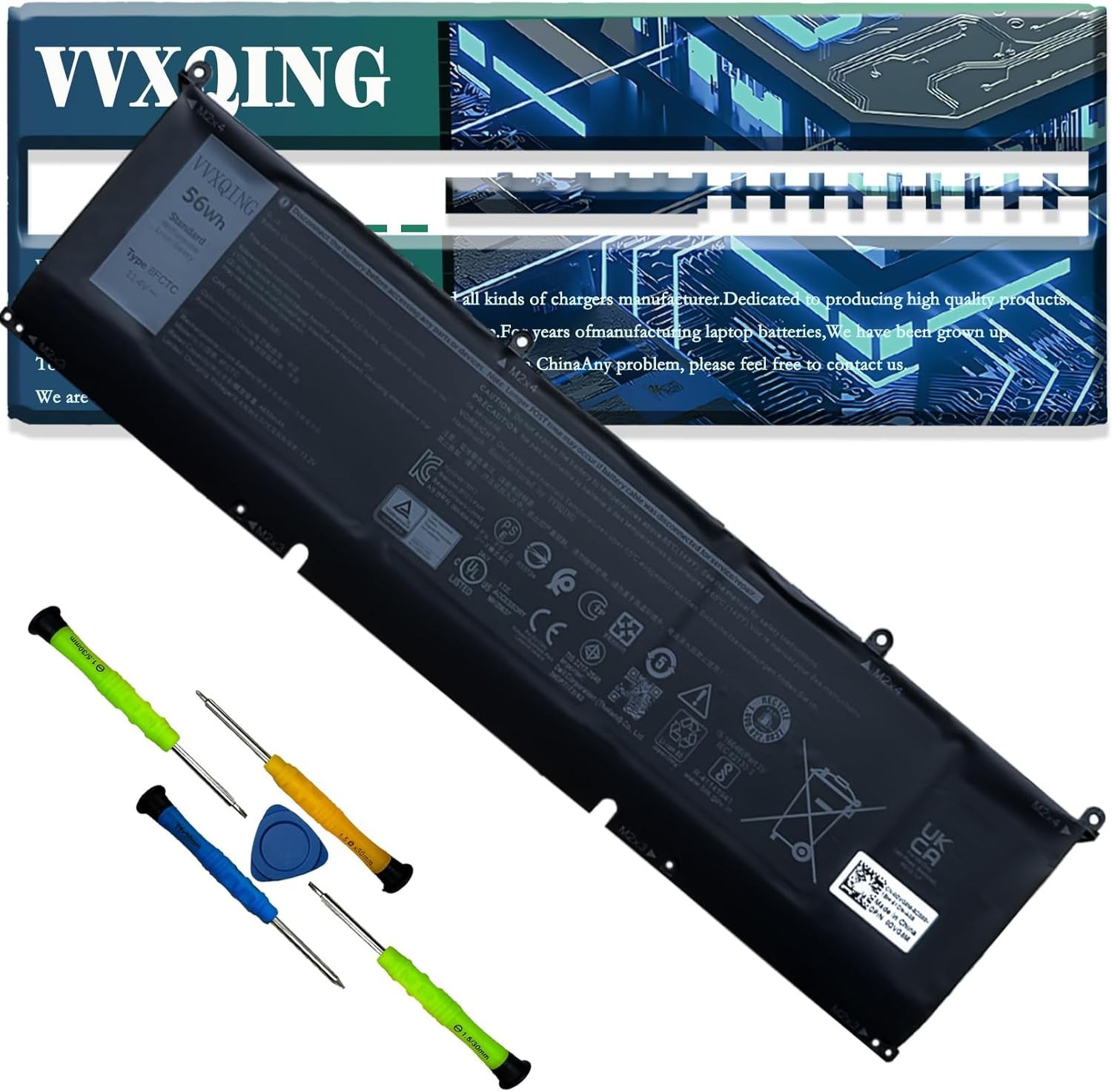 8FCTC 56Wh Battery Replacement for Dell Alienware M15 R3 R4 R5 R6 R7 M17 R3 R4