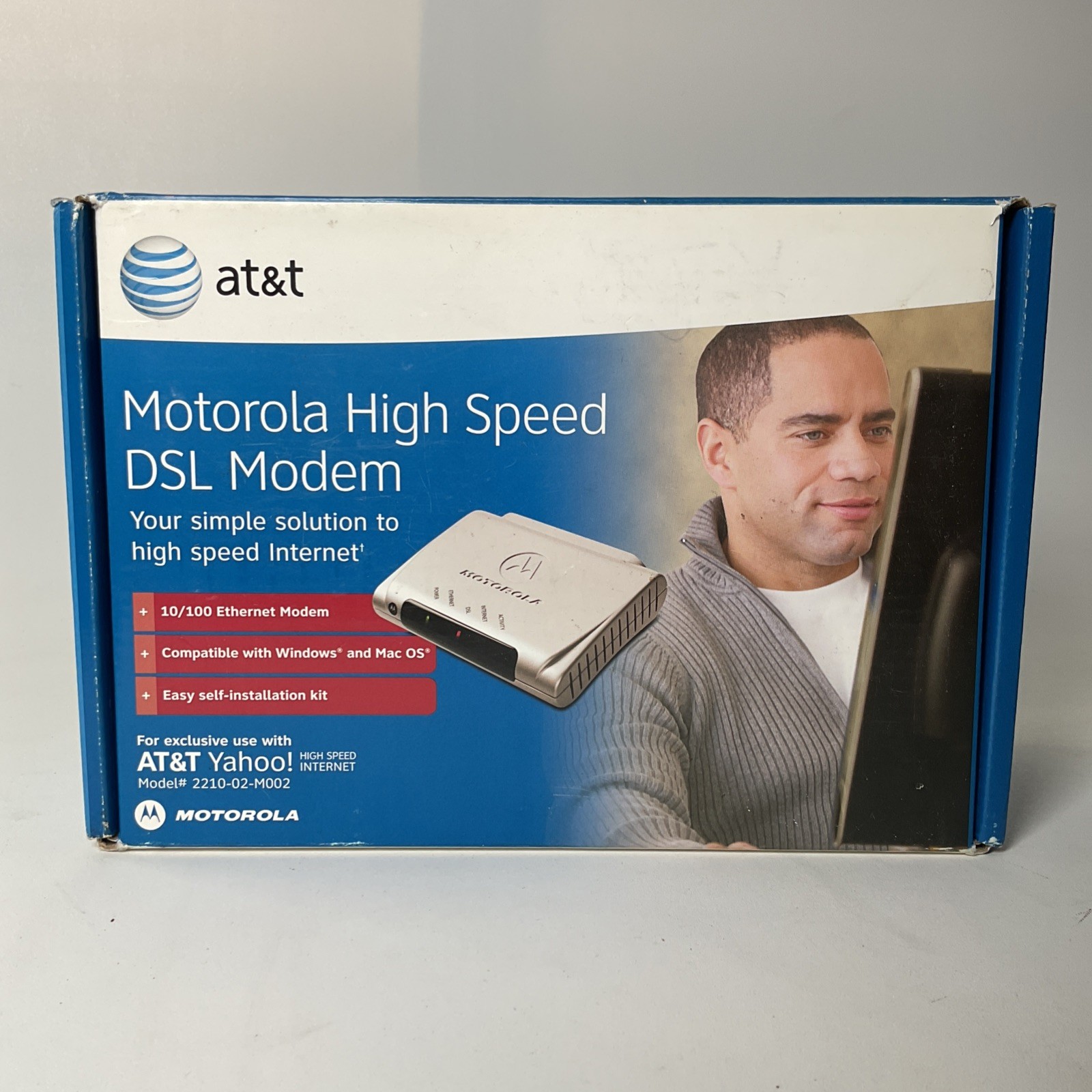 AT&T Motorola High Speed DSL Modem 2210–02-M002 - Open Box