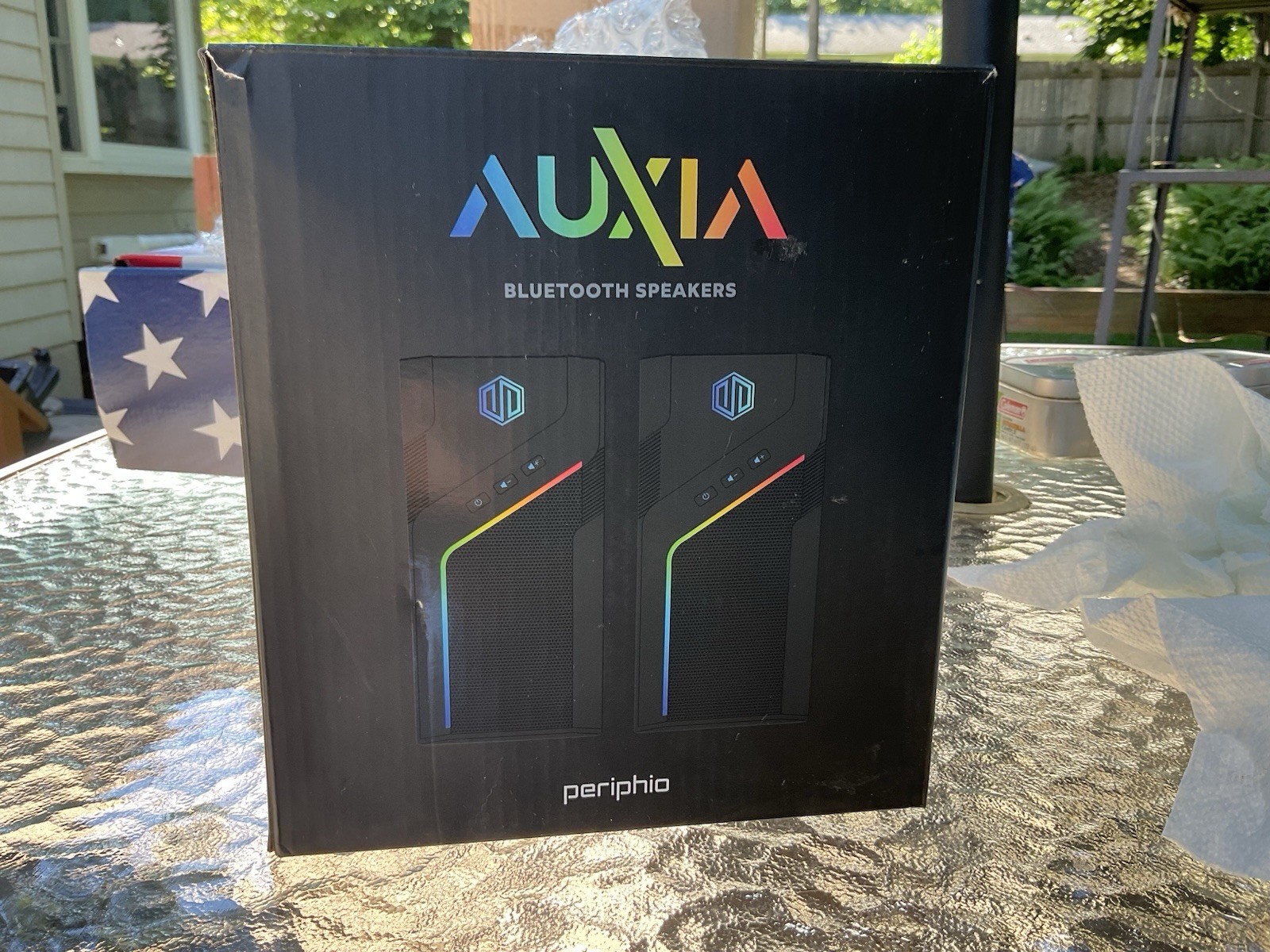 Auxia 2.OCH MULTIMEDIA SPEAKERS LAPTOP PHONE SOUND SYSTEM RGB LED - BLACK