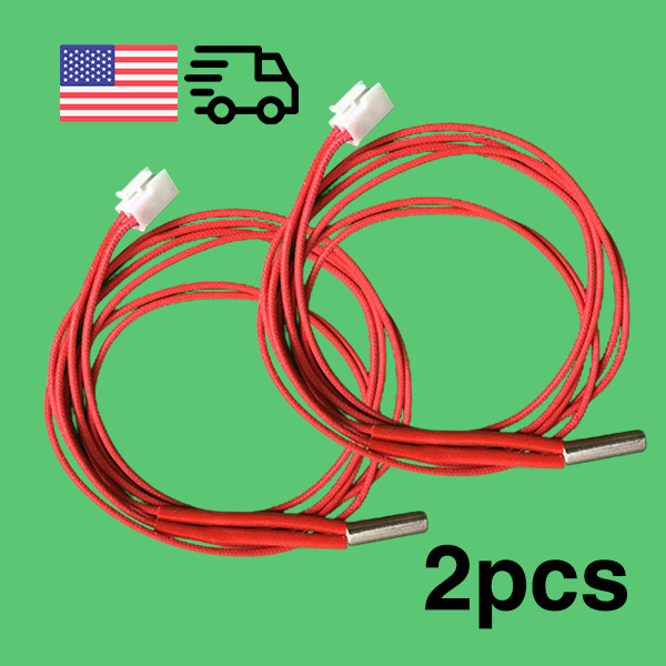 2x Heater Cartridge 3D Printer Monoprice Select Mini V1 V2 Full Length With Plug