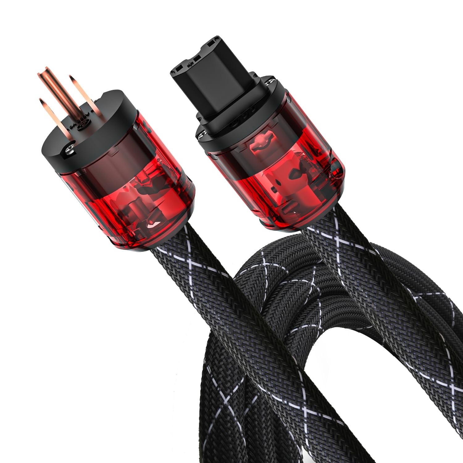 Audiocrast Power Cable 6.6FT 10AWG Pure Copper IEC C15 US Plug