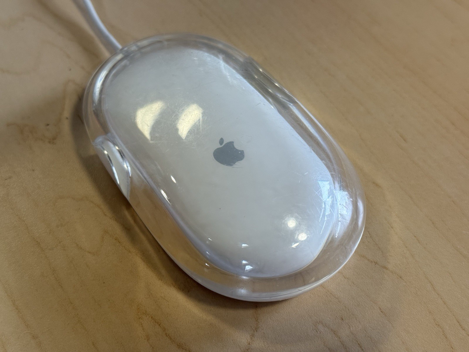 Genuine Apple Macintosh Pro Mouse M5769 White Clear USB Wired Optical