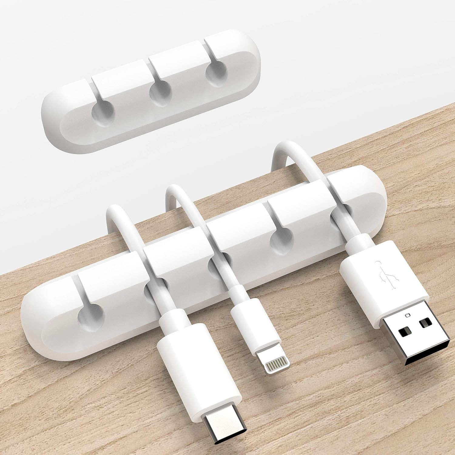 Silicone Cable Organizer Clips - Self-Adhesive for Effortless Use