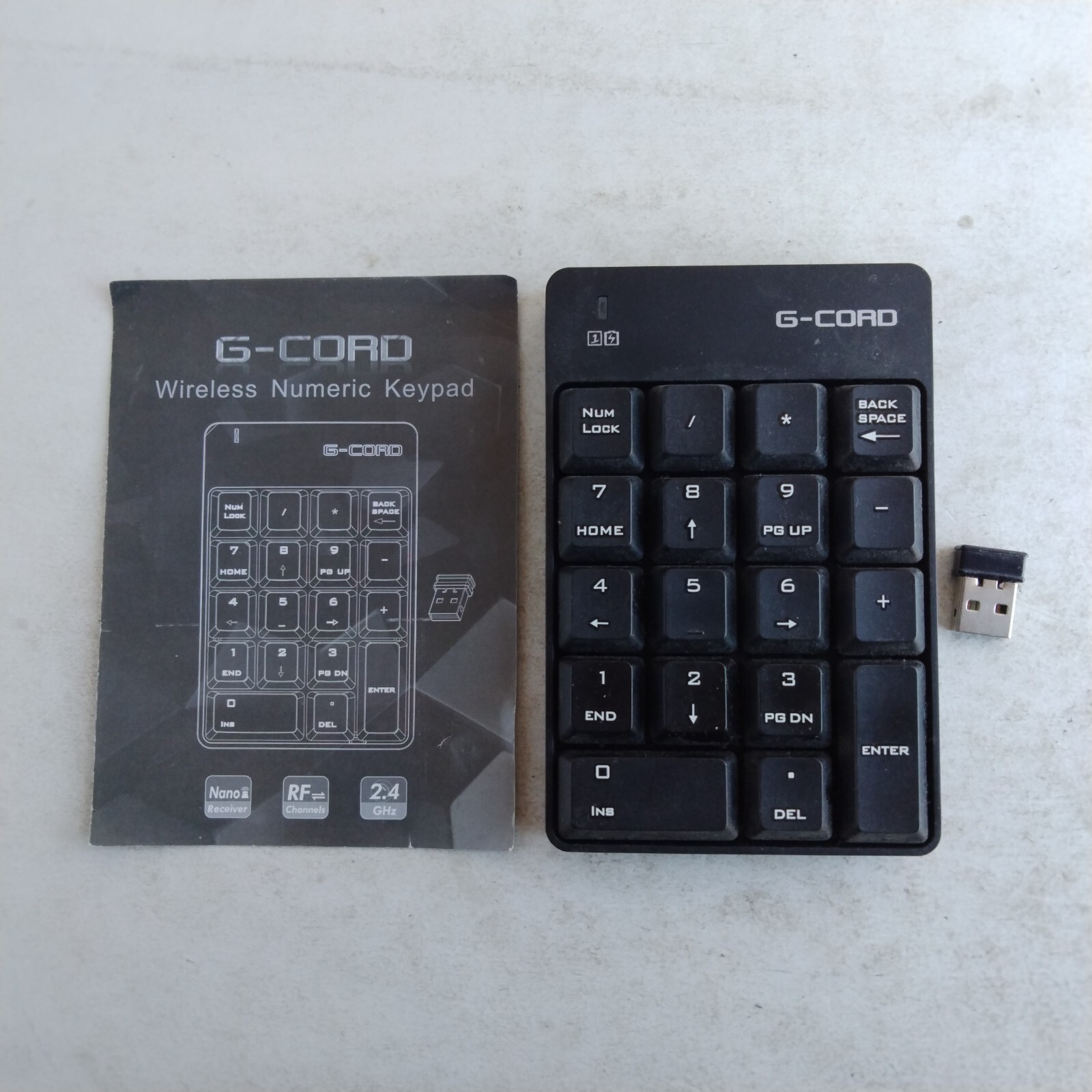 G- Cord Wireless Numeric Keypad With Manual And Dongle Sk-51ag