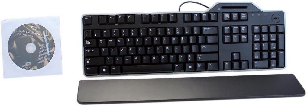NEW OEM Dell KB813t USB Keyboard Smart Card Reader Black 34GPR