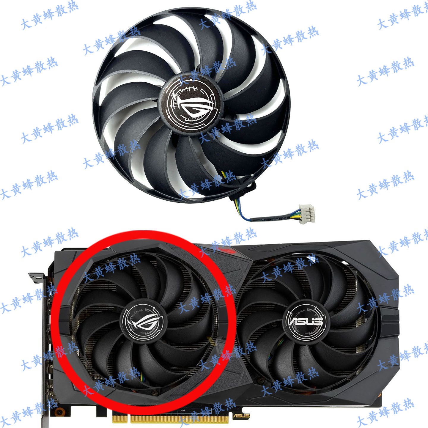 Graphics Card Fan PLD10010S12HH For ASUS GTX1650 1650S 1660S ROG Raptor