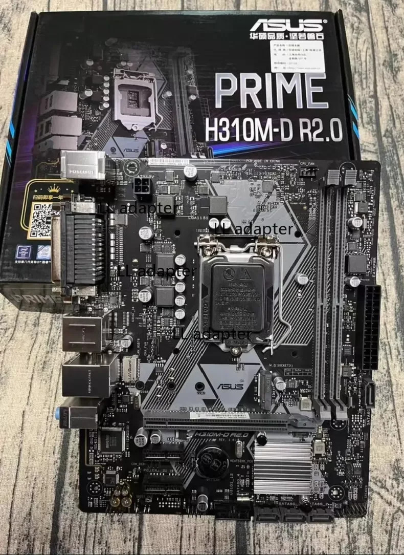 ASUS PRIME H310M-D R2.0 Motherboard, LGA 1151, DDR4, Micro ATX with IO Shield
