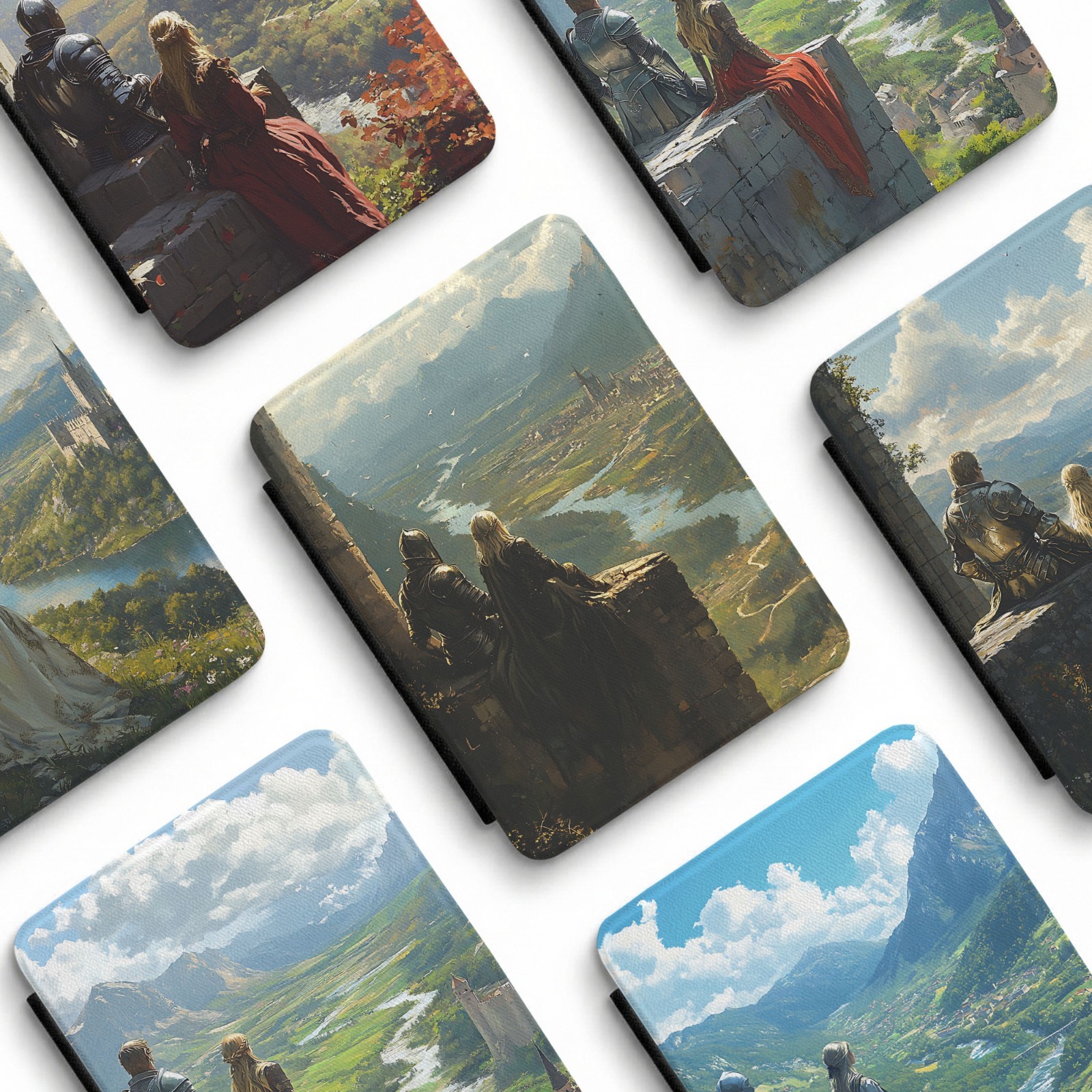 Medieval Knight and Maiden Castle Landscape Kindle Paperwhite 7" 12th Gen Case