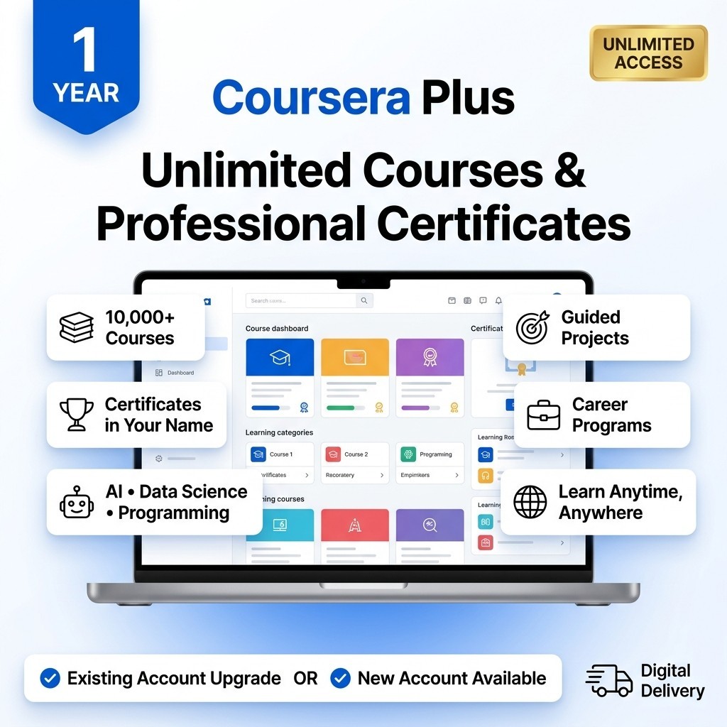 Coursera Plus | 12 Months Subscription | Unlimited Courses & Certificates