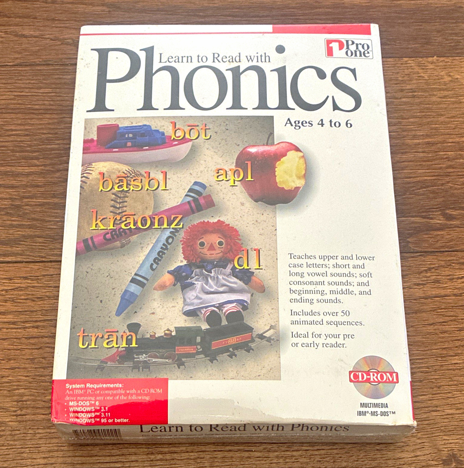 Pro One Learn to Read with Phonics Ages 4-6 English CD-ROM MS-DOS/Win