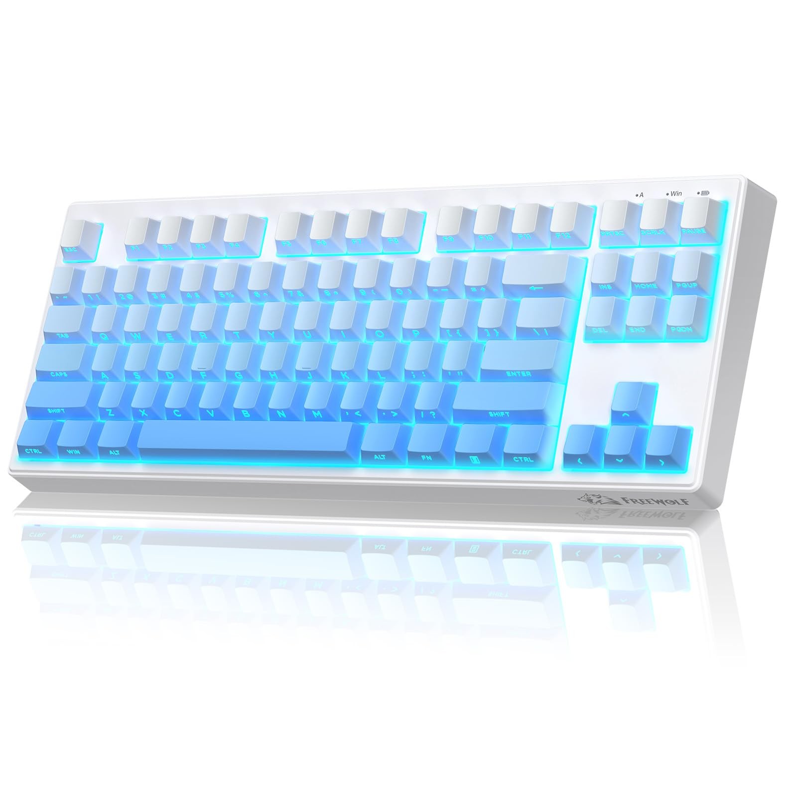 Glacier Blue M87V2 Wireless Gaming Keyboard Tri-Mode BT/2.4G/Plastic Wired