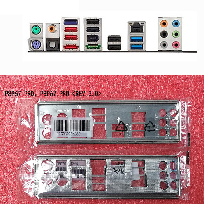 Original For Asus P8P67 PRO Shield IO I/O Rear Baffle Backplate Motherboard
