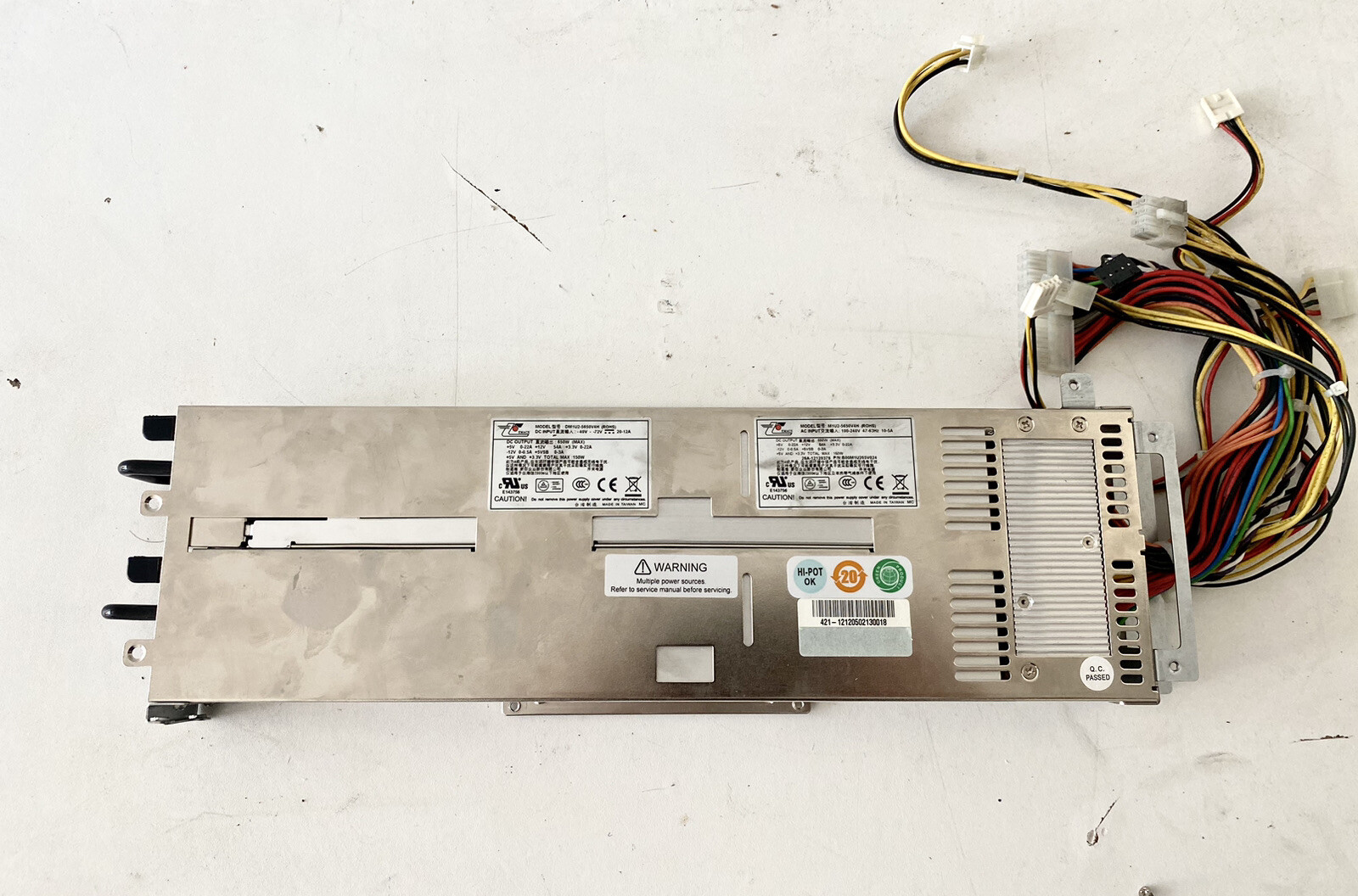 EMACS DM1U2-5650V4H 650W Server Power Supply -40V~-72V DC Input, +12V 54A Output