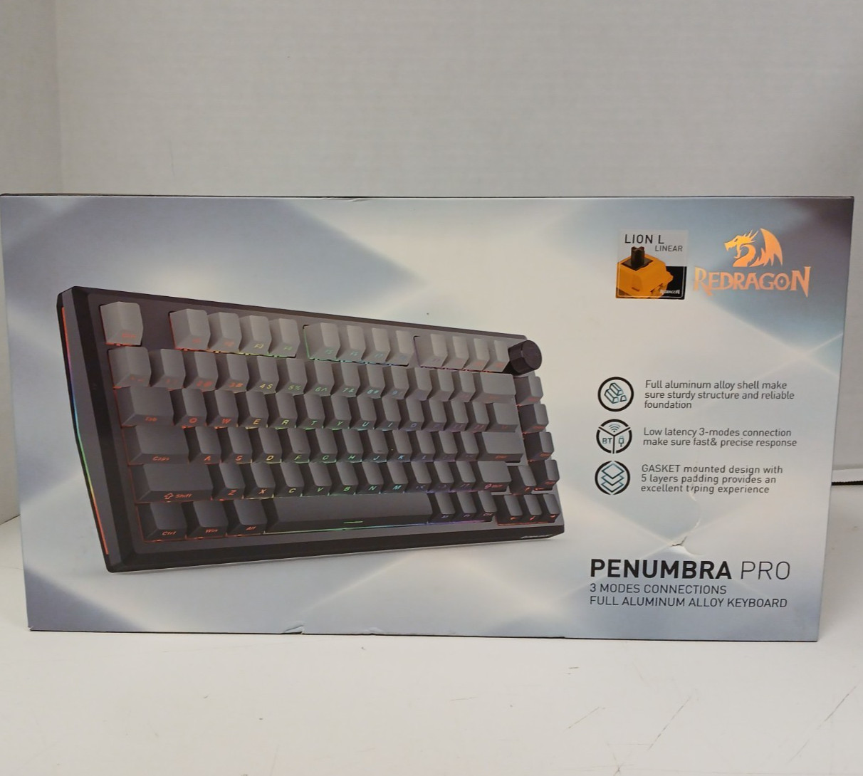 Redragon K687 Penumbra Pro Tri-Mode Aluminum Keyboard Linear Switches *NO DONGLE