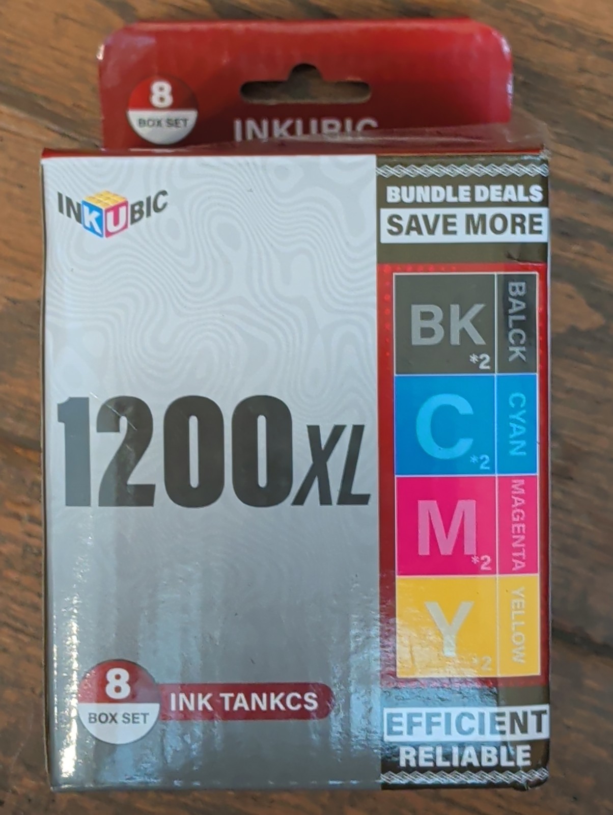 Inkubic 1200 XL Printer Ink Cartridges for Canon Maxify MB2120 MB2720 8 Pack