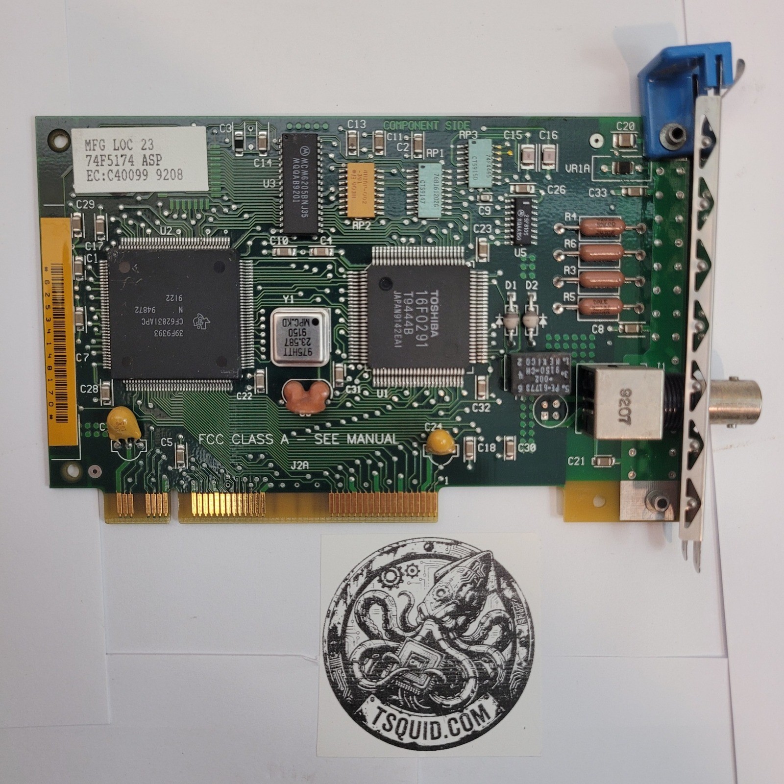 IBM Network Adapter 74F5174 MCA Micro Channel BNC Coaxial Card 74F4466-03