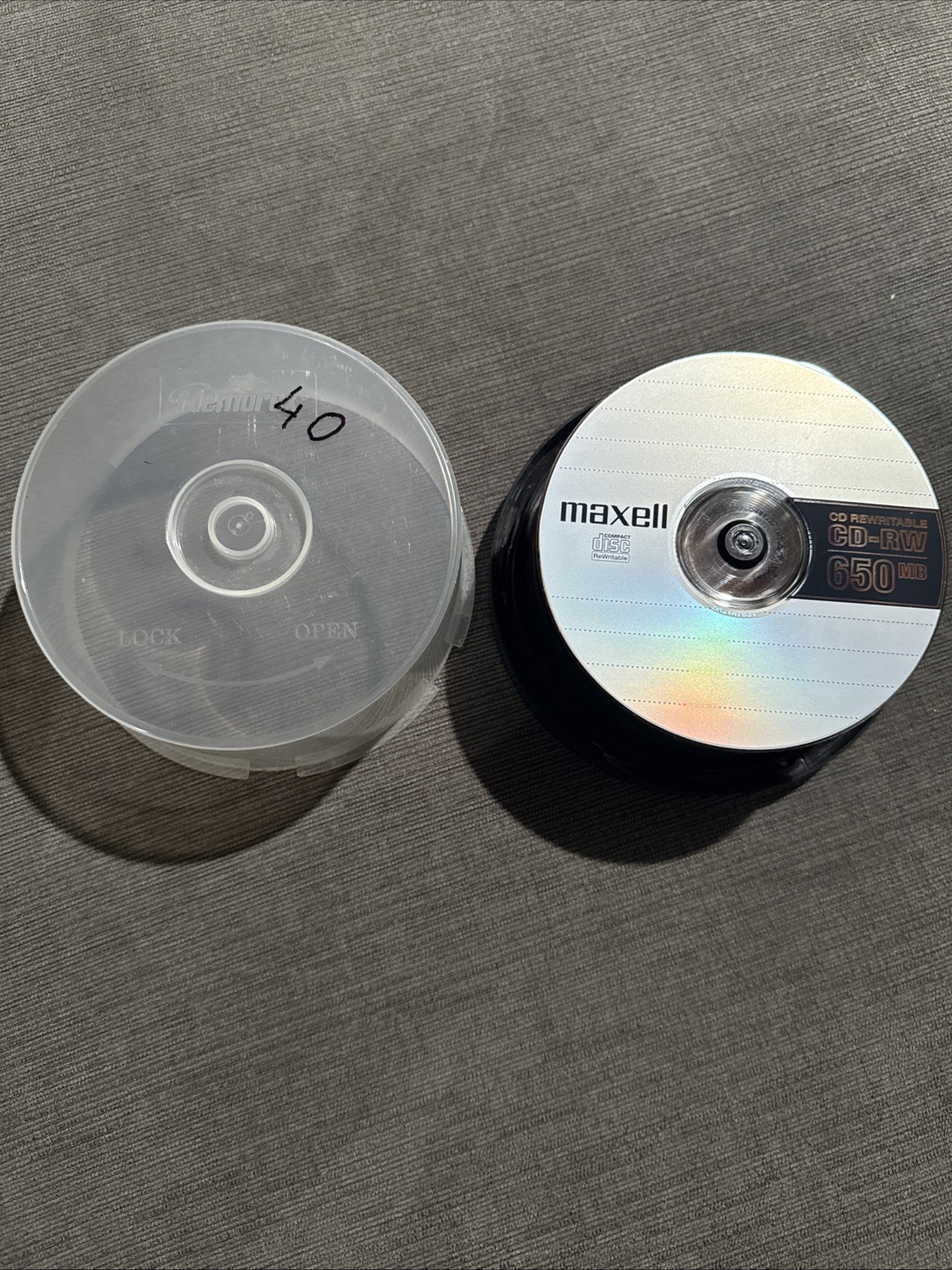 Maxell HP Invent Memorex CD-RW ReWritable CD 40 Pack 4x 12x 650MB 700MB 74 80Min