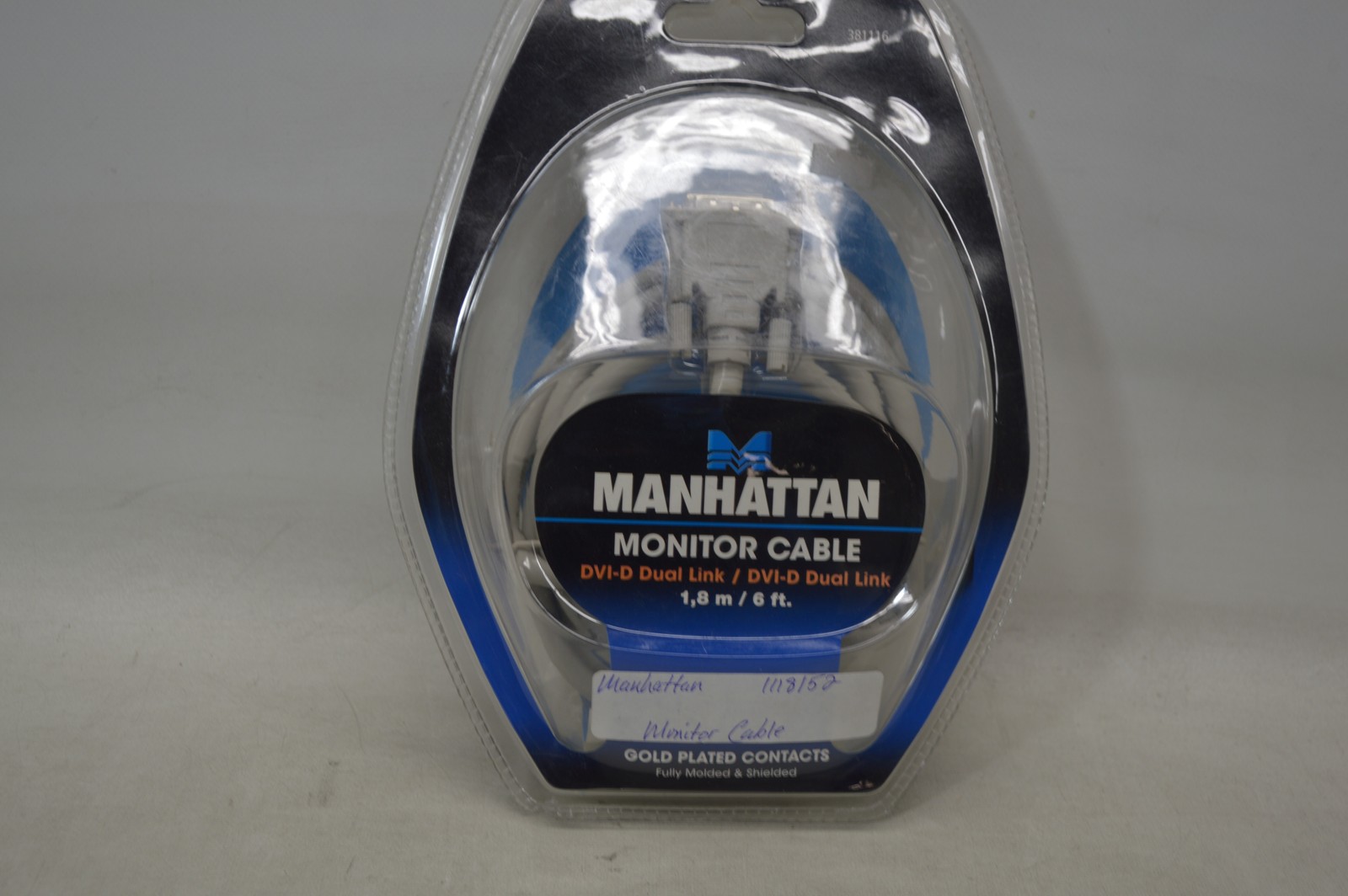 Manhattan Monitor Cable DVI-D Dual Link 1,8 / 6 ft. 381116 *New Unused*