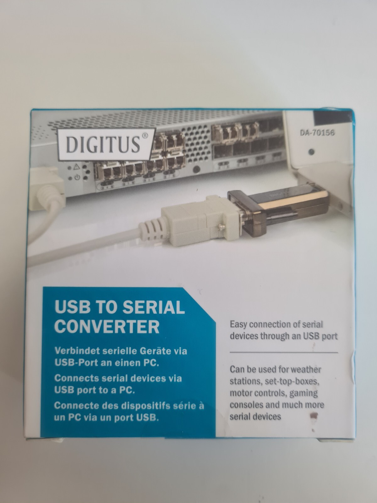 DIGITUS USB to Serial Adapter Converter RS232 USB 2.0 Type-A to DSUB
