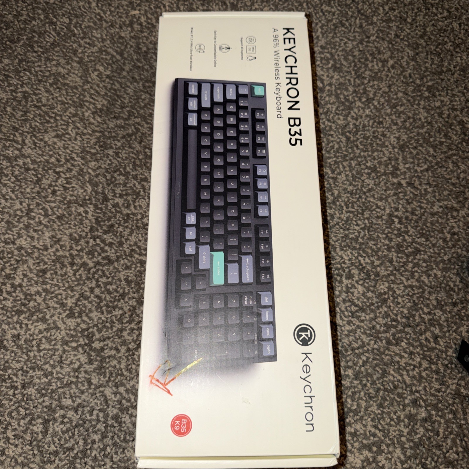 Keychron B35 96% Wireless Wired Keyboard, Bluetooth, Customizable Keys BRAND NEW
