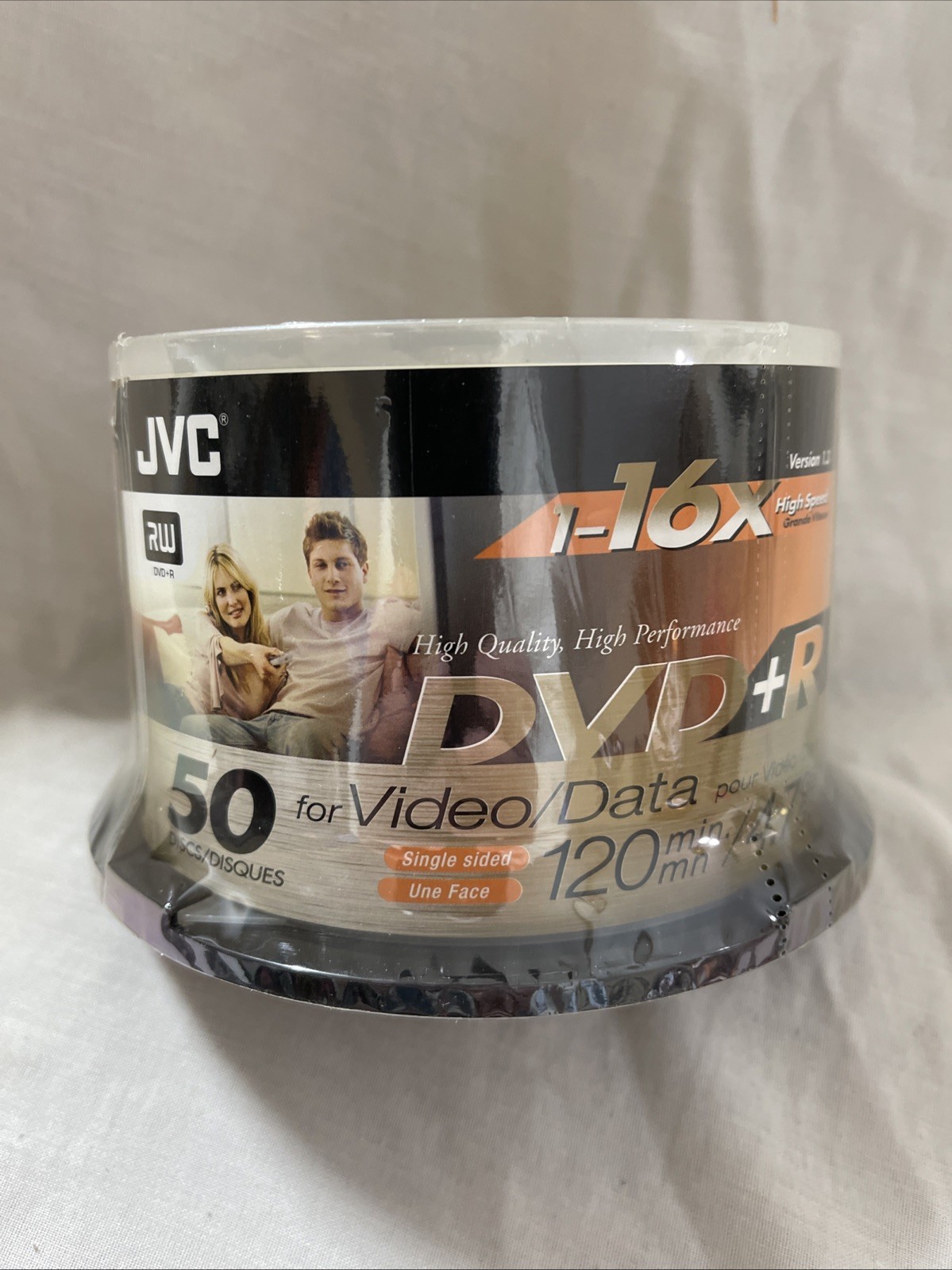 JVC 50 Disc Pack (Unopened) For Video/Data Single Sided 120 Min/4.7 GB