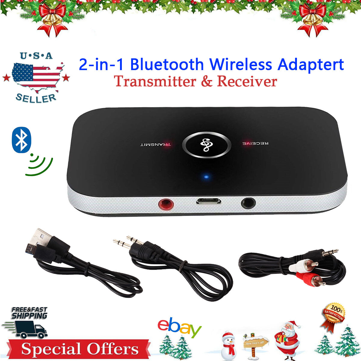 B6 Portable A2DP HIFI 2 in 1 Wireless Audio BT Transmitter Receiver