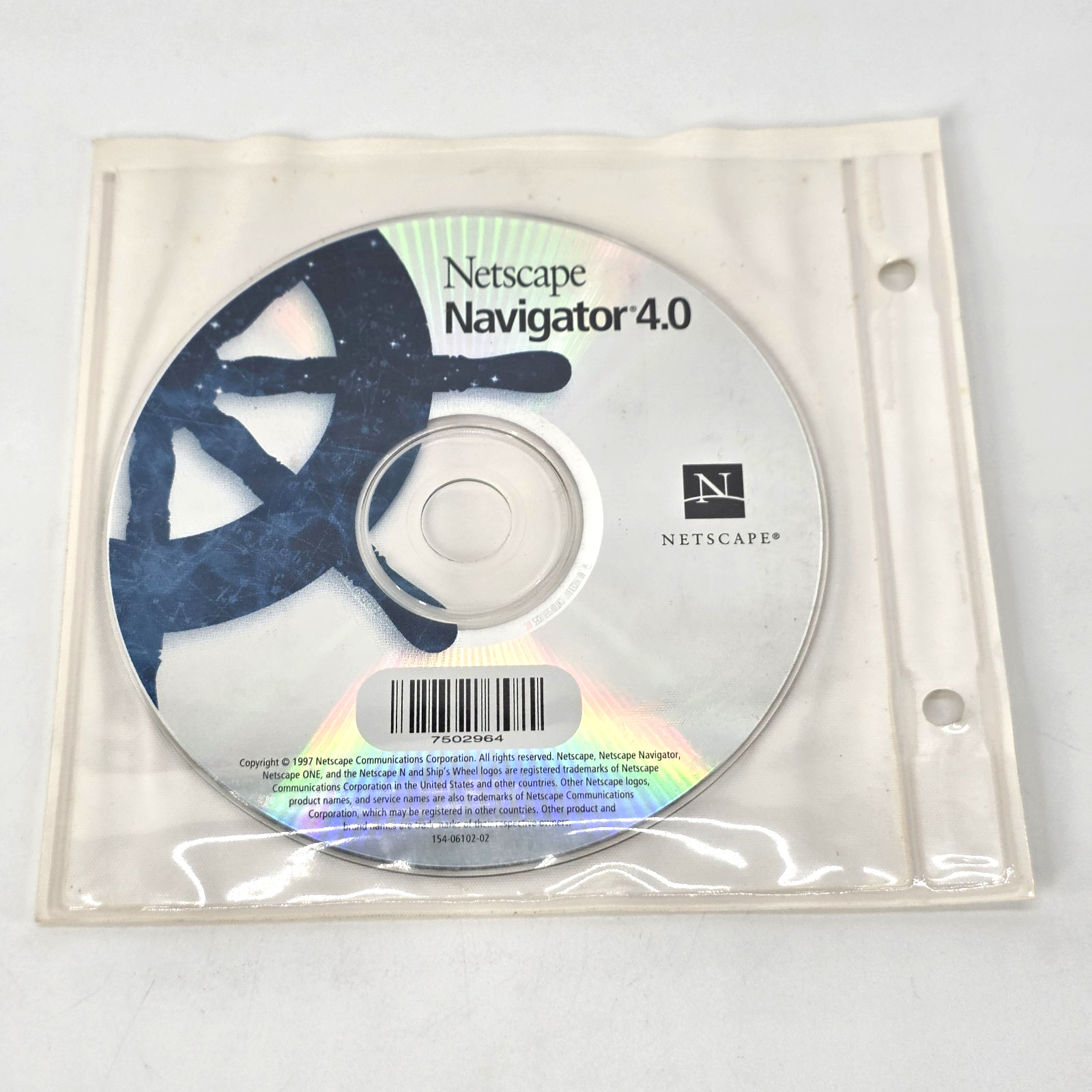 1997 Netscape Navigator 4.0 Internet Browser PC Software CD-Rom Disc Only