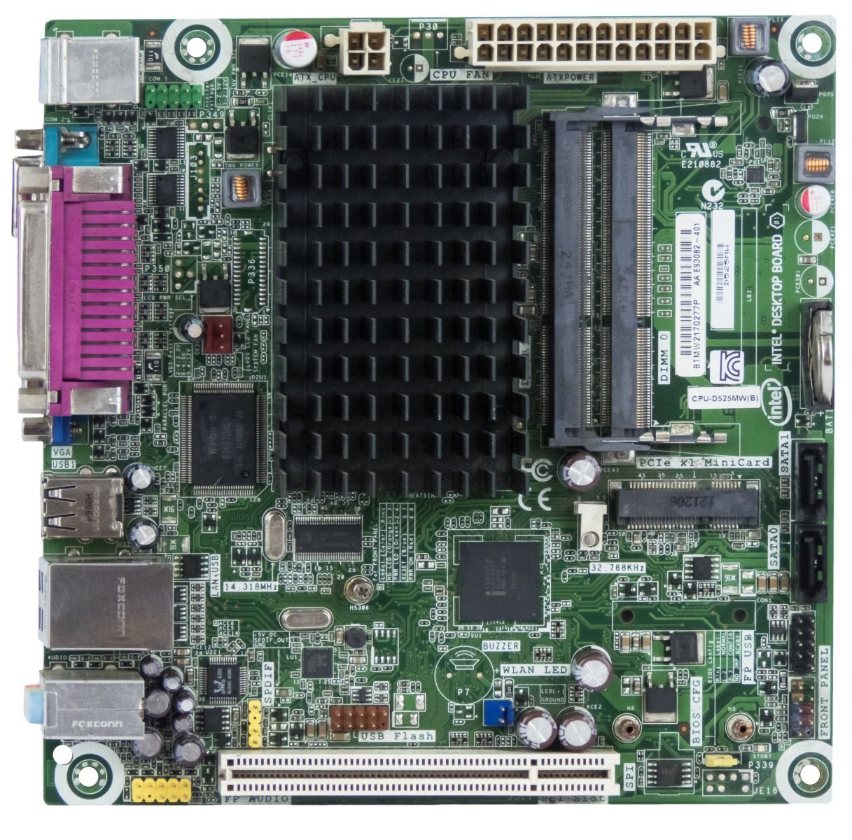 MOTHERBOARDS INTEL D525MW ATOM D525MW 1.8GHZ DDR3 GIGABIT MINI-ITX + I/O SHIELD