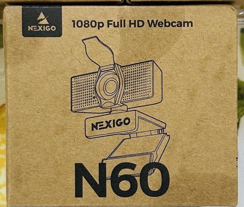 NexiGo N60 1080P HD Webcam With Microphone & Privacy Cover - Brand New & Sealed