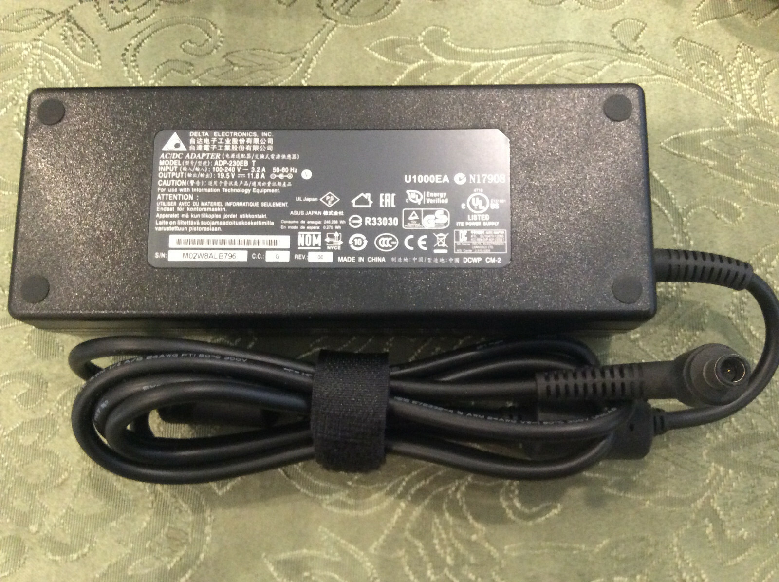 230W OEM Delta AC Adapter for MSI MS-16JC MS-16P1 MS-16P5 MS-16U7 MS-1781 7450