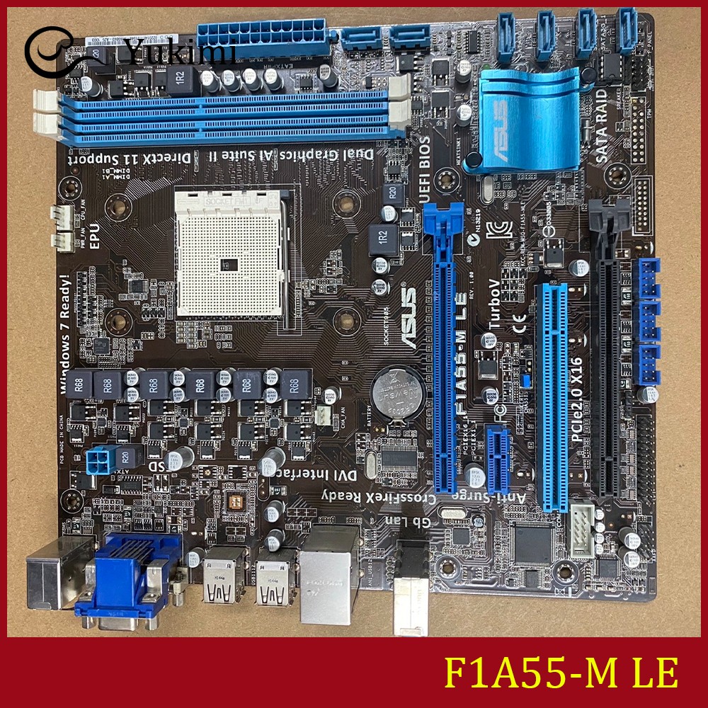 FOR ASUS F1A55-M LE DDR3*2 Socket FM1 AMD 32GB VGA DVI uATX Ｍotherboard Test OK