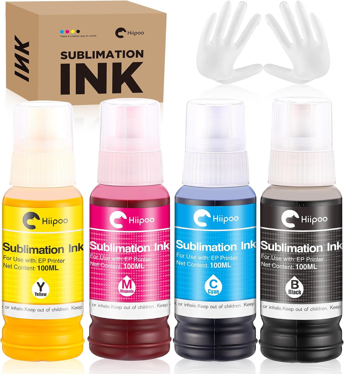 Sublimation Ink Refilled Bottles Work with ET-2800 ET-2903 ET-2980 ET-4800 ET-15