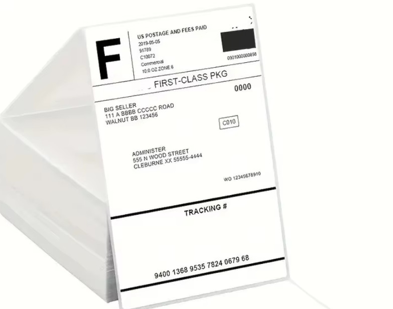 100Pcs 4x6 Inch Direct Thermal Labels Per Stack Strong Adhesive Water Resistant